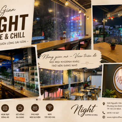 NIGHT COFFEE &amp; CHILL – QUÁN CAFE ROOFTOP CHILL GIỮA LÒNG BÌNH THẠNH